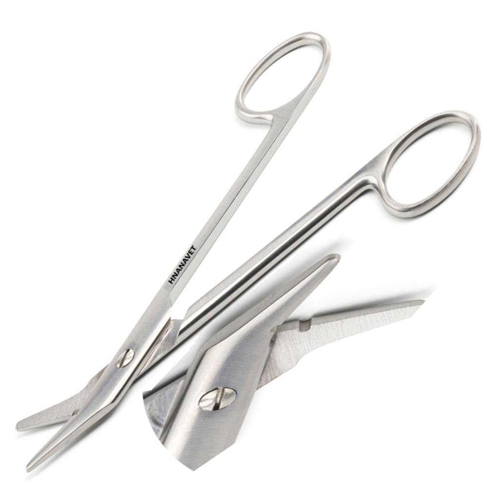 (WI-10061) SUTURE SCISSORS, CURVED, SERRATED,12 CM✂