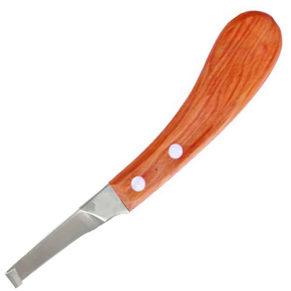 (WI-1241-R)HOOF KNIFE ECONOMY BLADE, WHITE WOOD HANDLE????????????