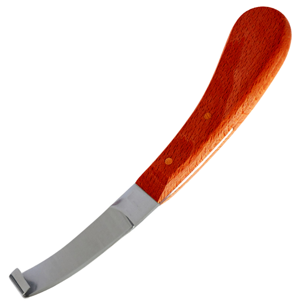 (WI-1244-R) HOOF KNIFE WIDE BLADE, MULTI COLOR HANDLE????????????