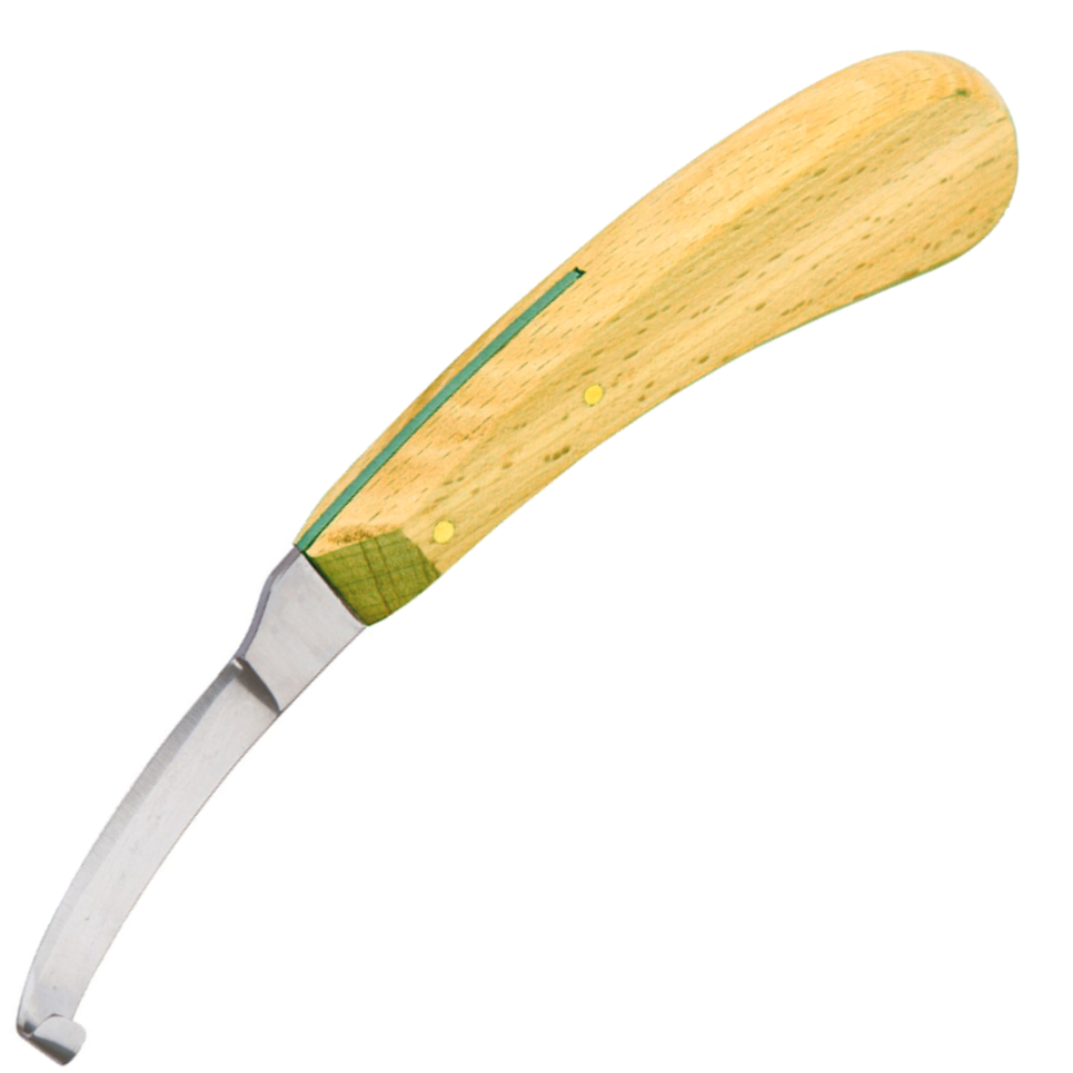 (WI-1248-L) HOOF KNIFE NARROW BLADE,WHITE WOOD HANDLE ????????????