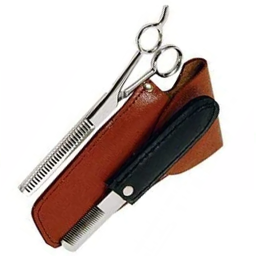 (WI-523) MANE + TAIL TRIM KIT WITH LEATHER CASE (STAINLESS STEEL)????