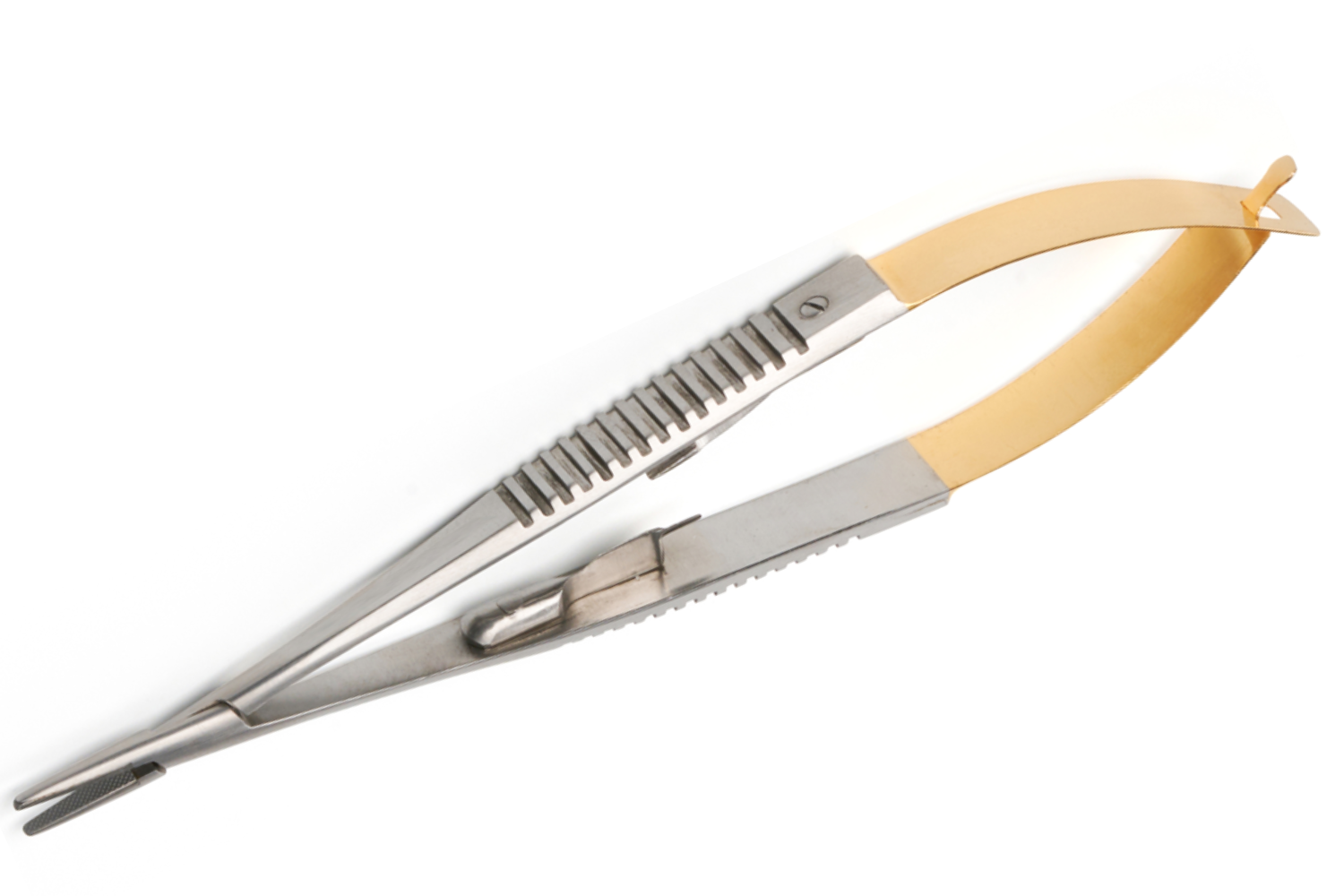 (WI-10035) TC GOLD CASTROVIEJO NEEDLE HOLDER WITH LOCK STRAIGHT✂