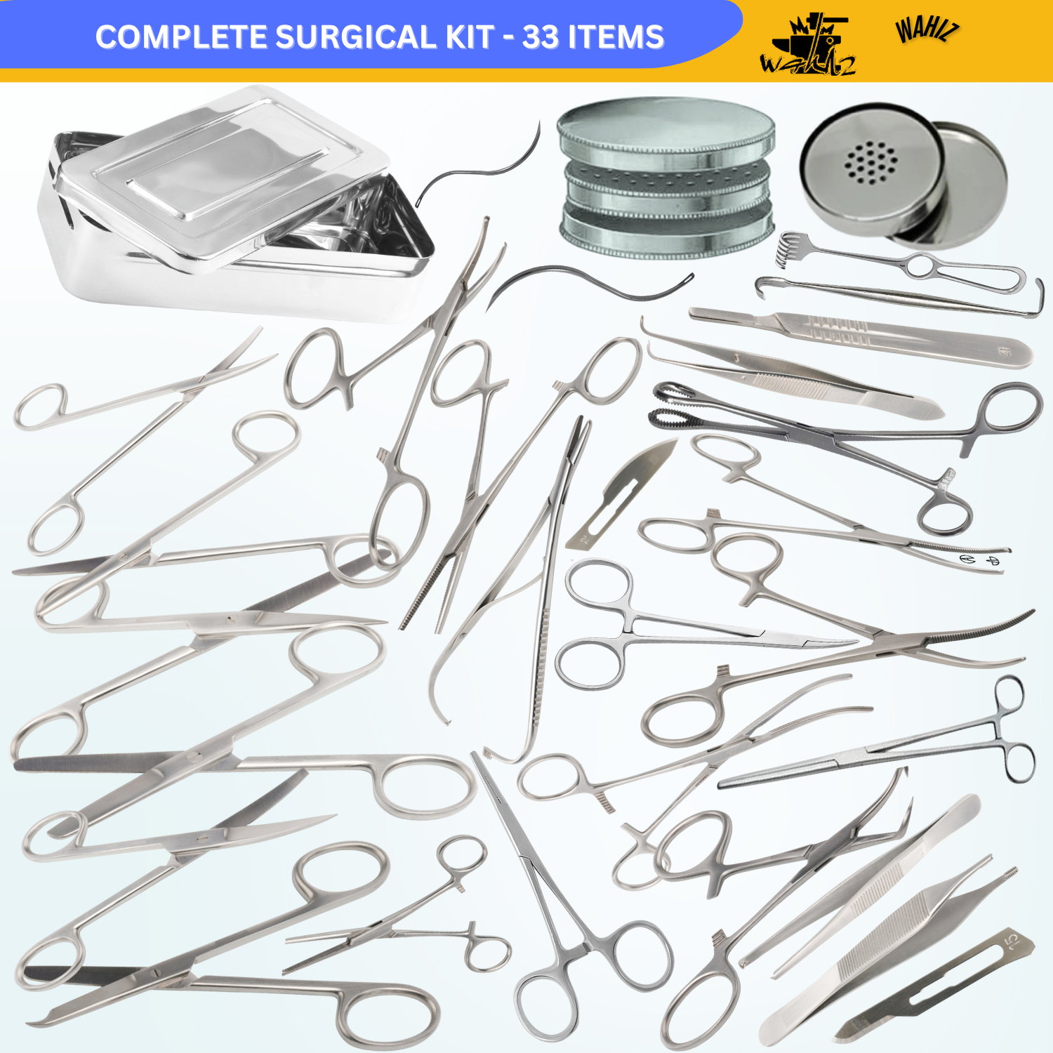 (WI-3241) COMPLETE SURGICAL KIT 33-PCS????✂
